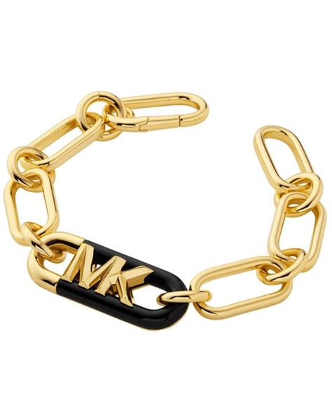 michael kors color-block metallic and acetate toggle bracelet|Precious Metal.